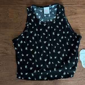 Floral crop top tank